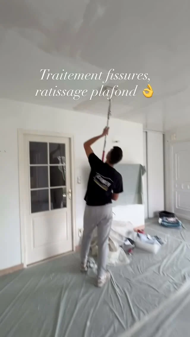 #vendee #plafond #fissure #ratissage #peinture